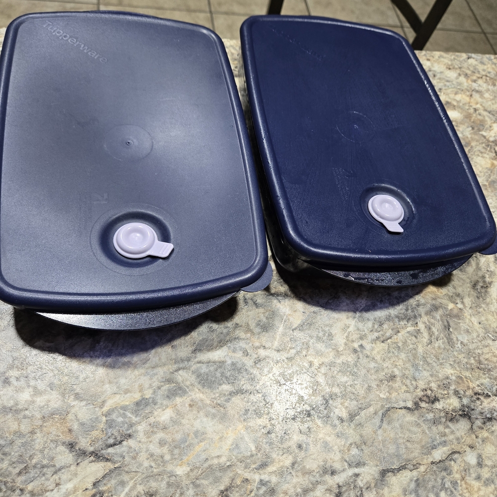 Tupperware Dark Blue Airtight Containers